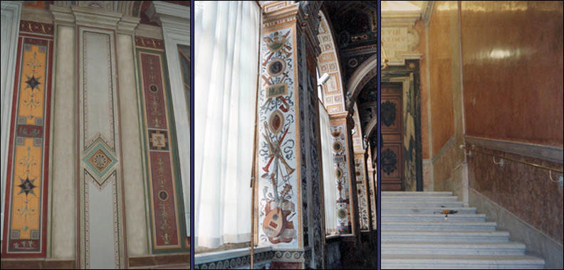 Restauri  della Scala Nobile, sbarchi ascensori e parte bassa della prima e seconda Loggia del Palazzo Apostolico,  per l’incontro del 1 dicembre 1989 tra Giovanni Paolo II e Michail Gorbaciov in Vaticano